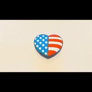 USA rubber charm for clogs or crocs
